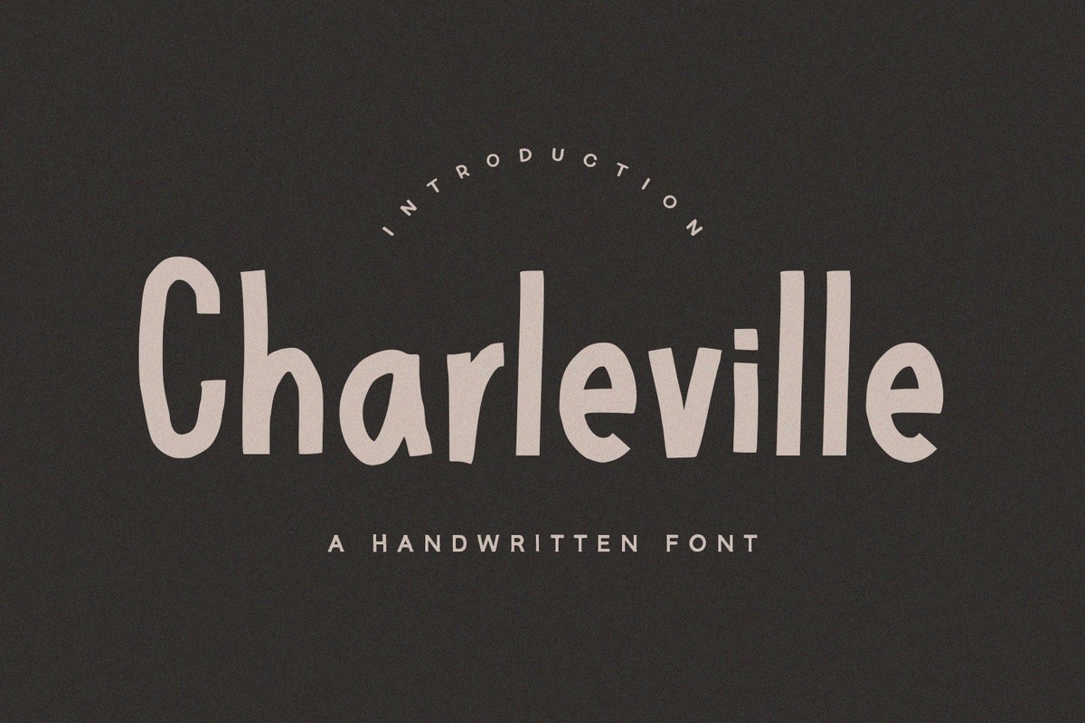 Beispiel einer Charleville Regular-Schriftart