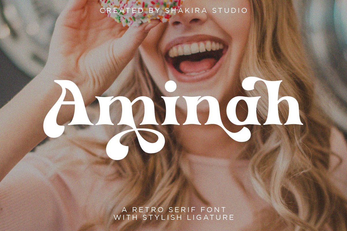 Beispiel einer Aminah Regular-Schriftart