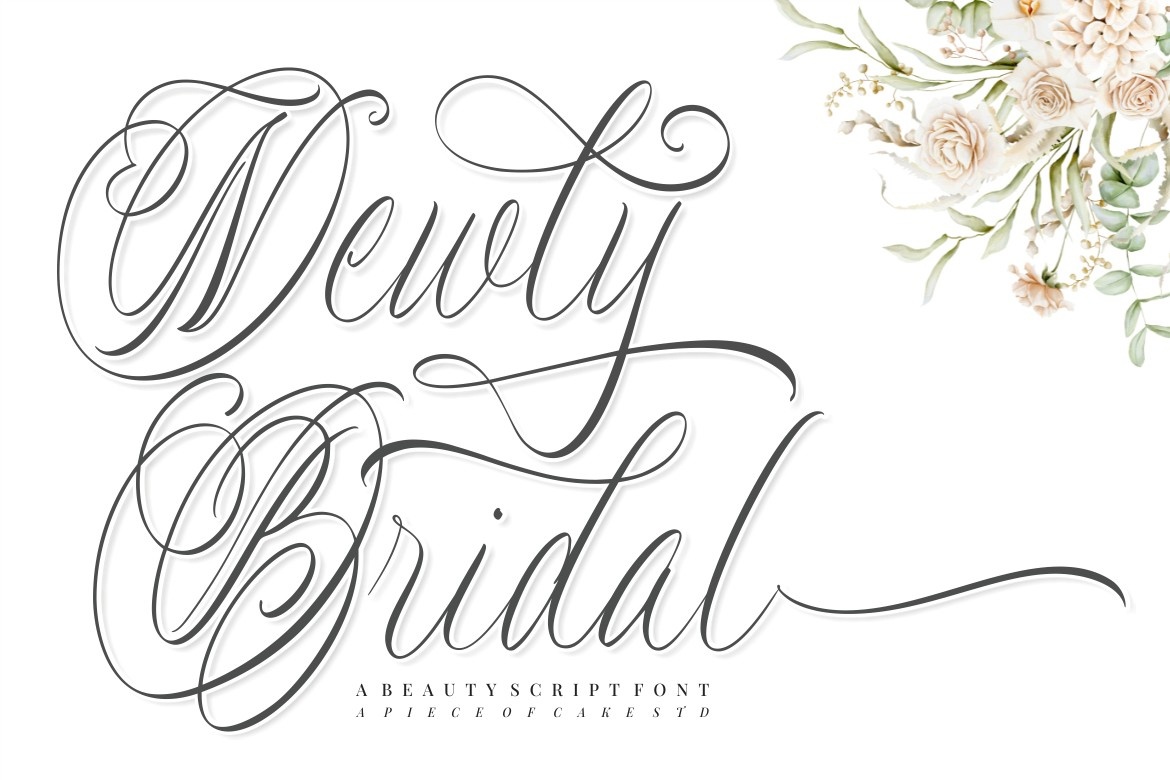 Beispiel einer Newly Bridal-Schriftart