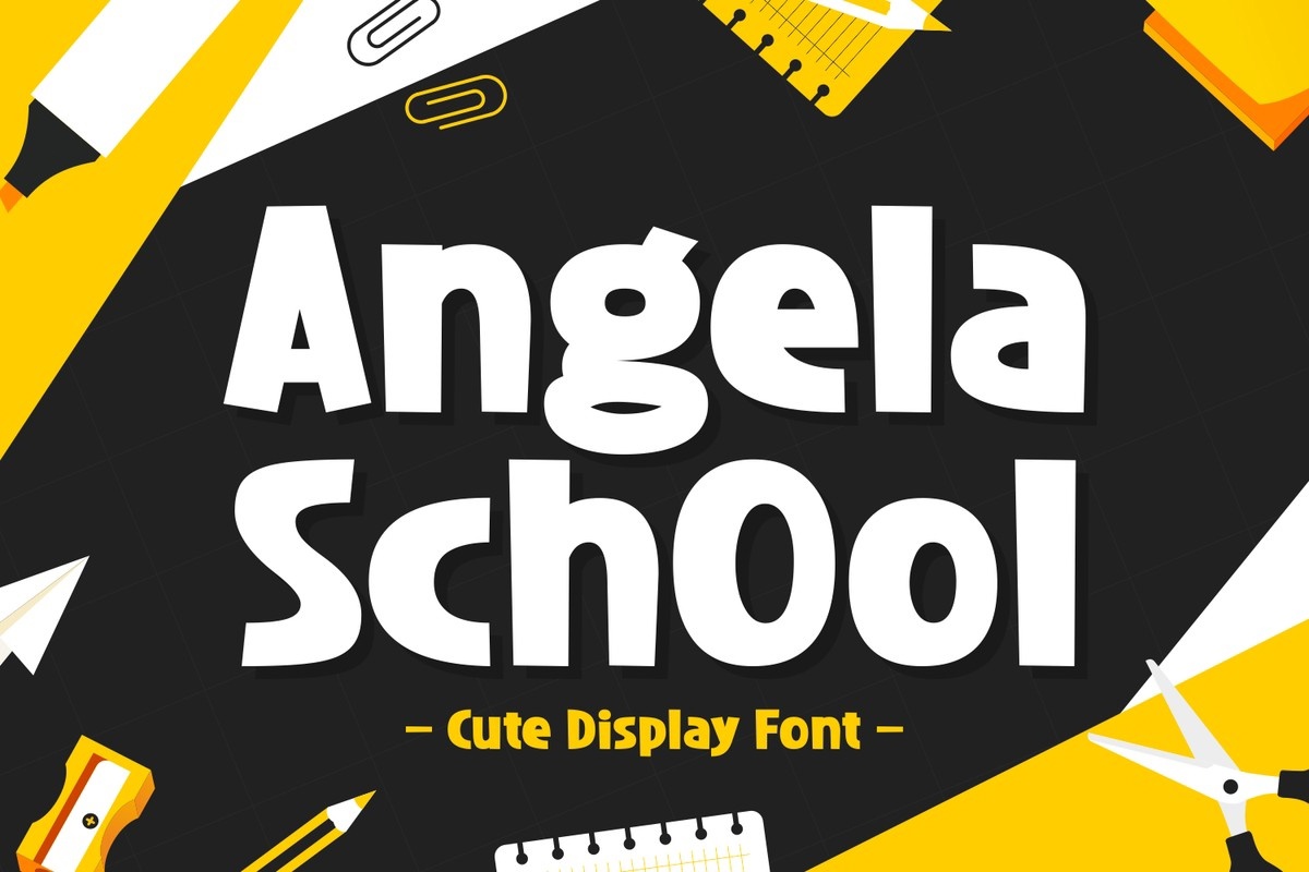 Beispiel einer Angela School-Schriftart