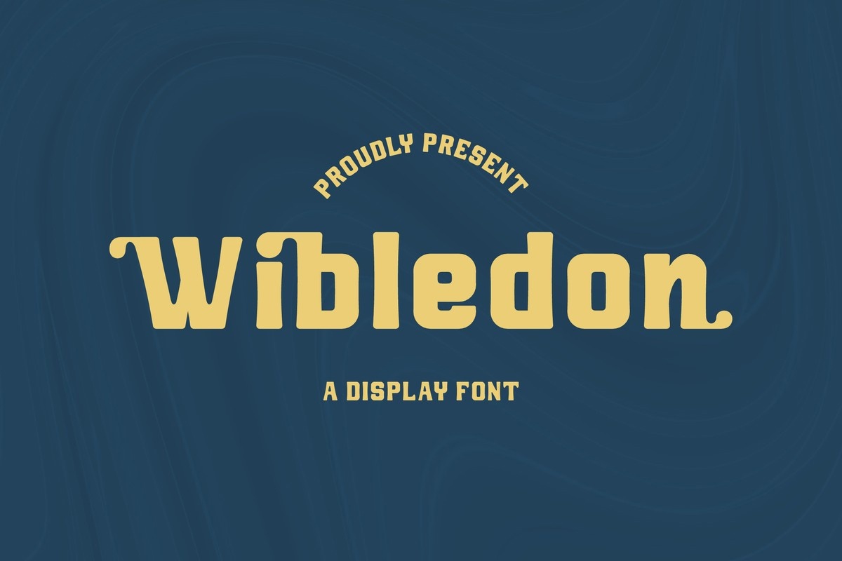 Beispiel einer Wibledon Regular-Schriftart
