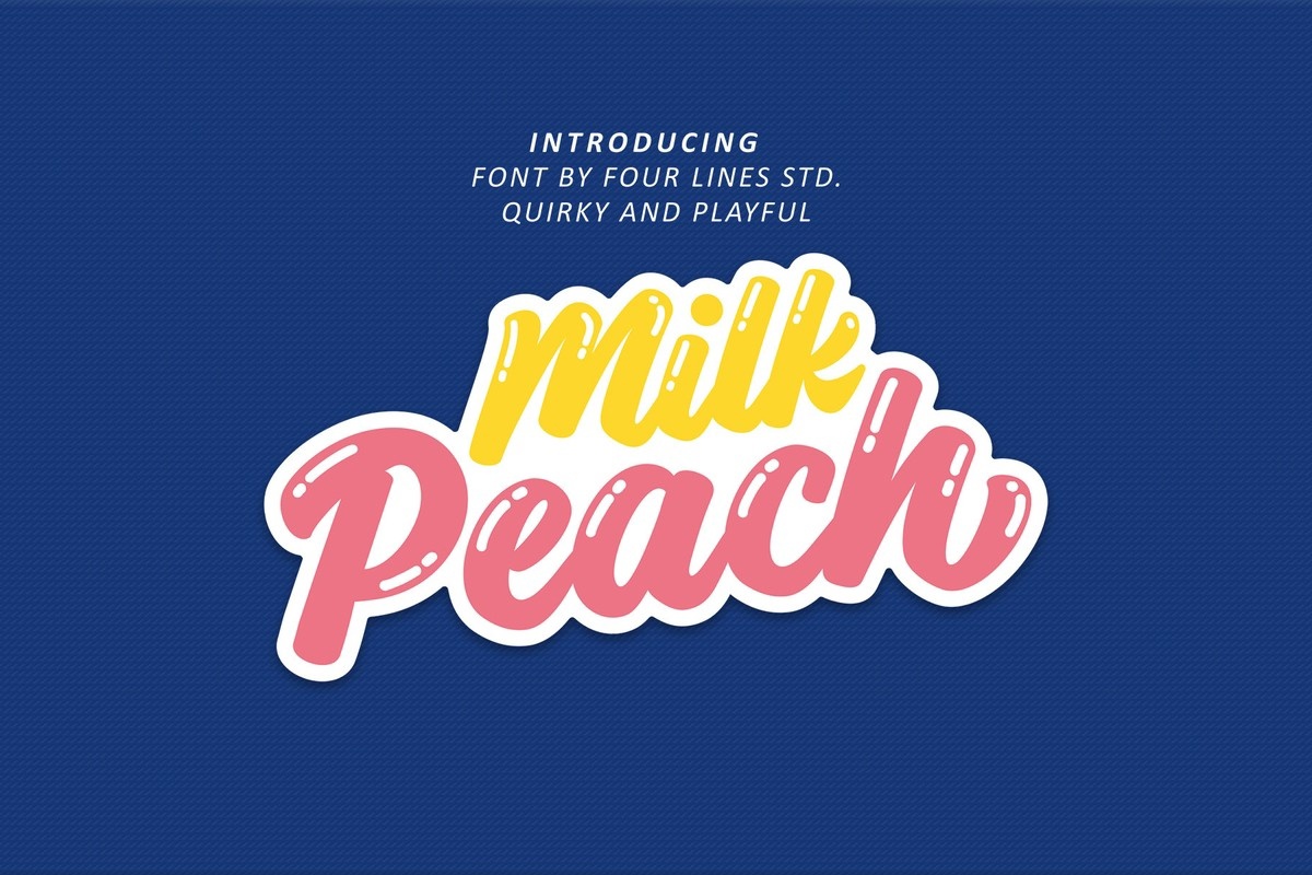 Beispiel einer Milk Peach-Schriftart