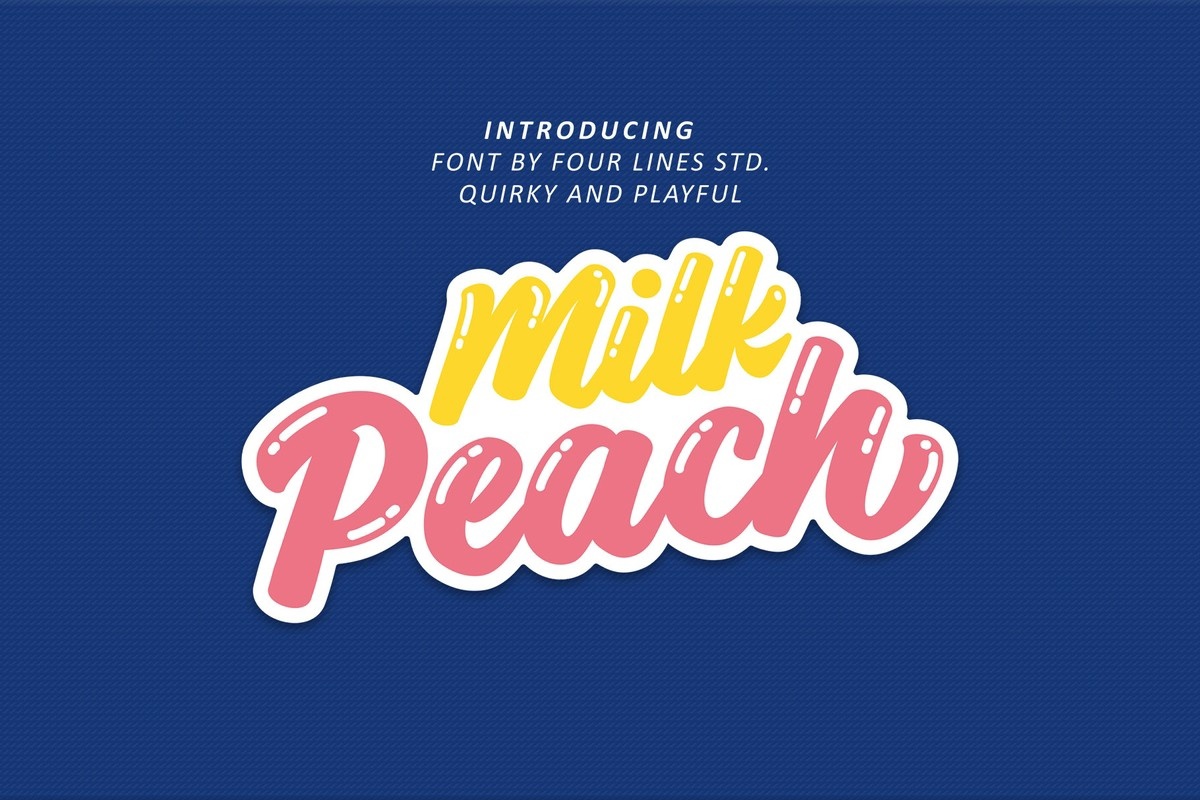 Beispiel einer Milk Peach Clean-Schriftart