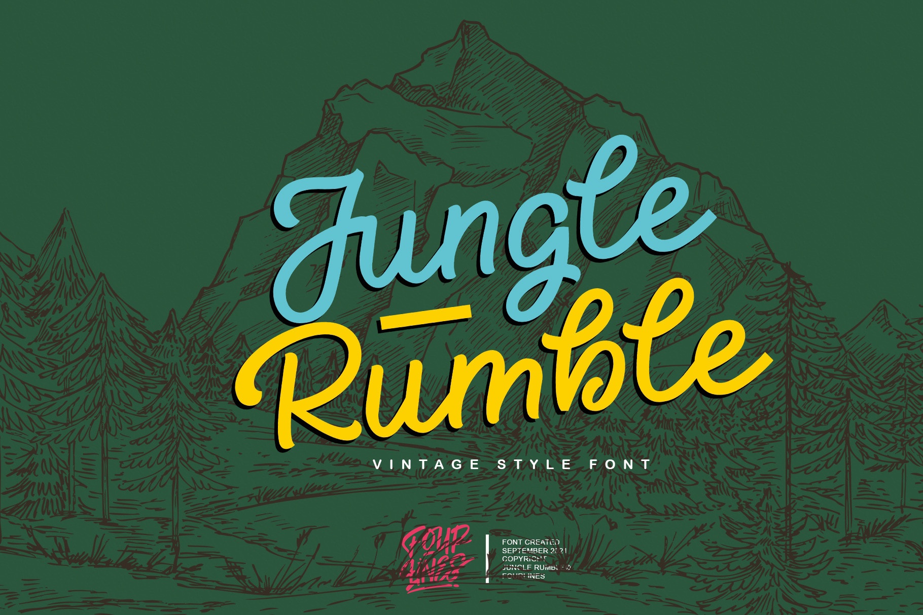 Beispiel einer Jungle Rumble-Schriftart