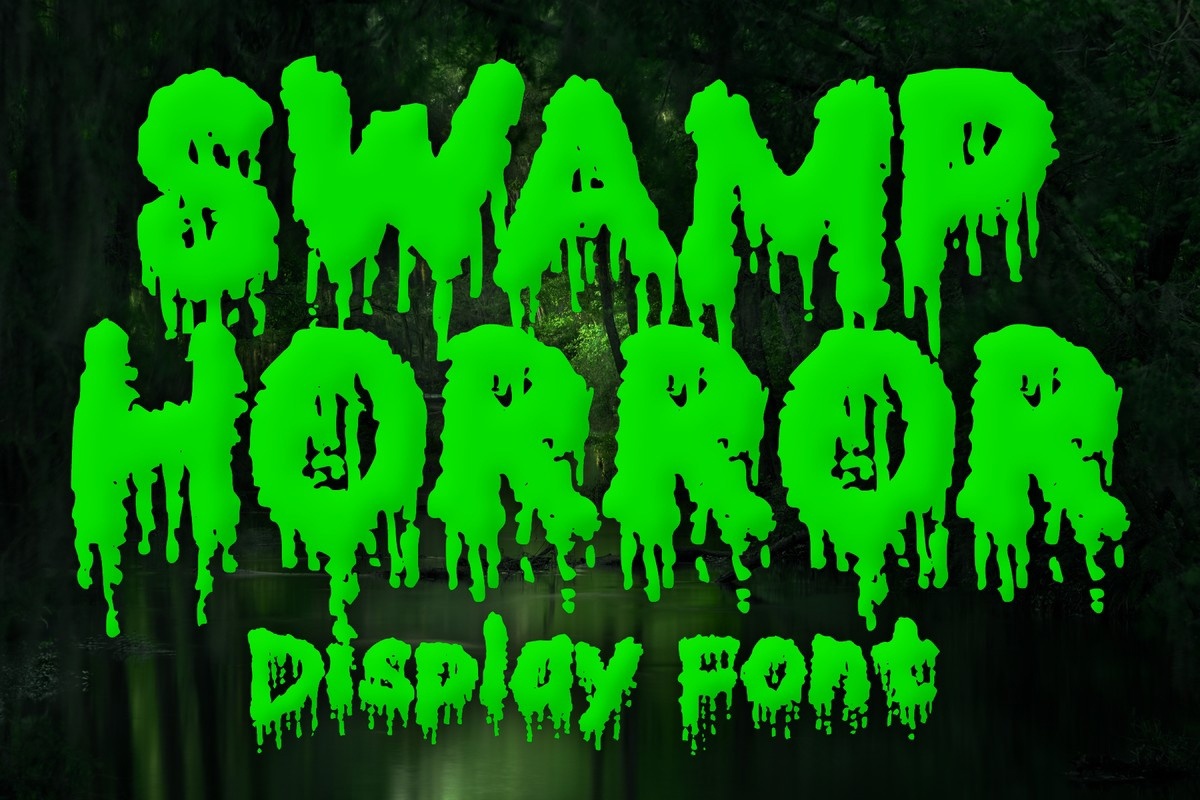 Beispiel einer Swamp Horror-Schriftart