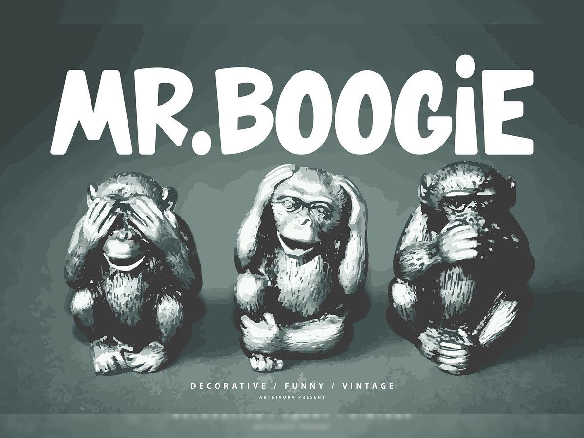 Beispiel einer Mr. Boogie Regular-Schriftart