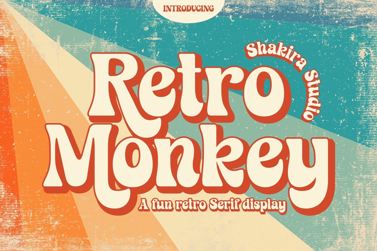 Beispiel einer Retro Monkey-Schriftart