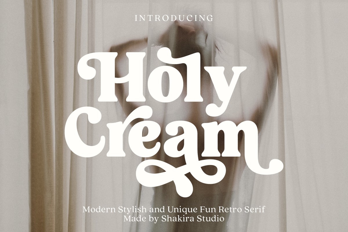 Beispiel einer Holy Cream-Schriftart