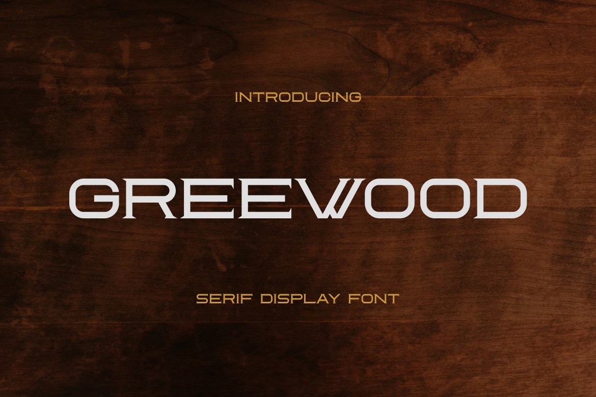 Beispiel einer Greewood-Schriftart