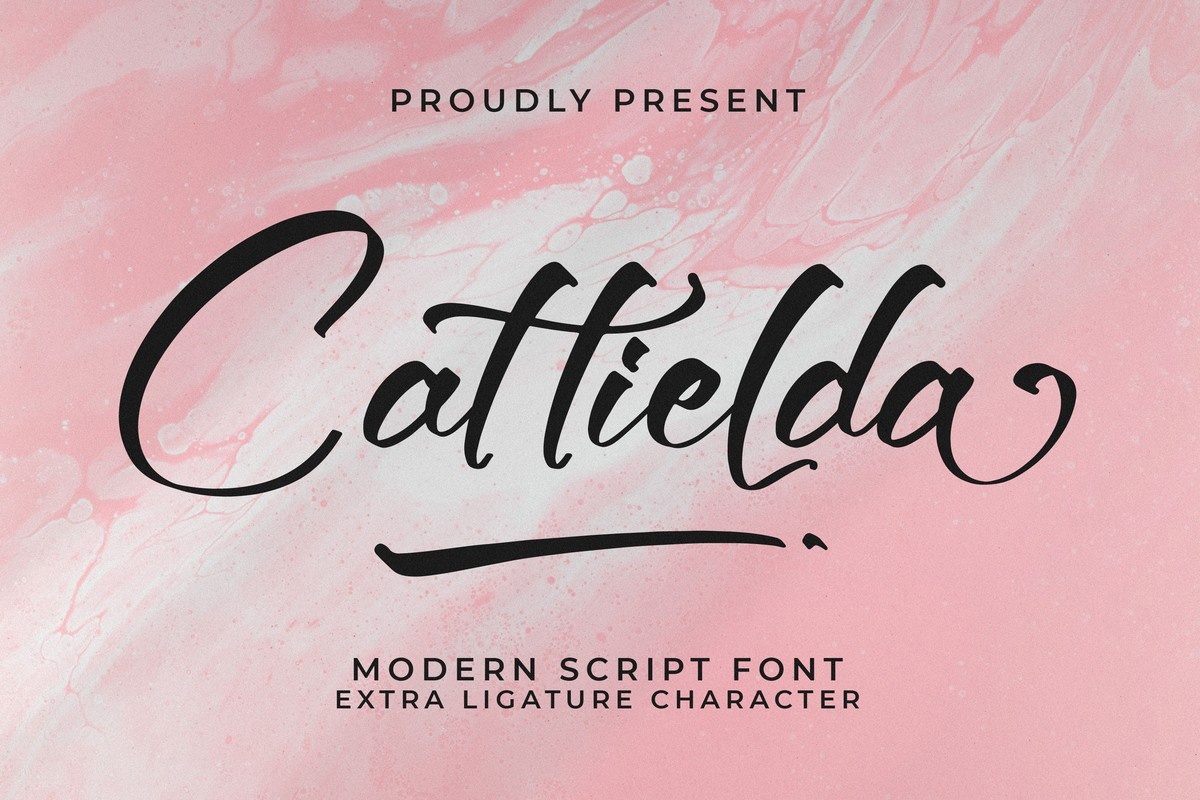 Beispiel einer Cattielda-Schriftart