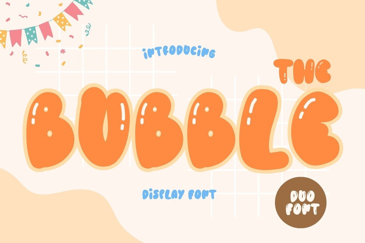 Beispiel einer The Bubble boom-Regular-Schriftart