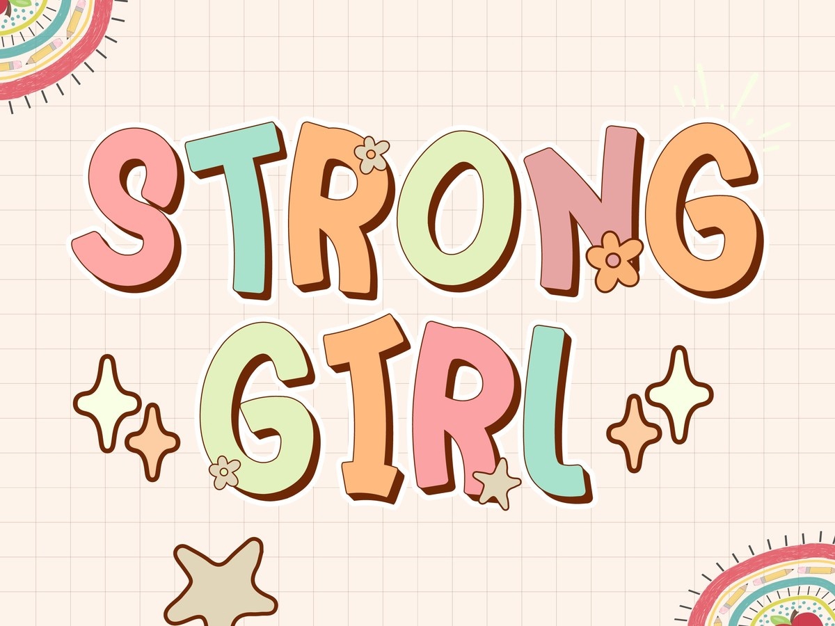 Beispiel einer Strong Girl-Schriftart