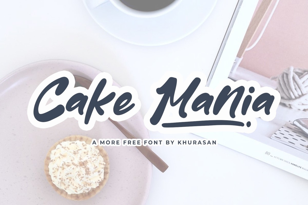 Beispiel einer Cake Mania Regular-Schriftart