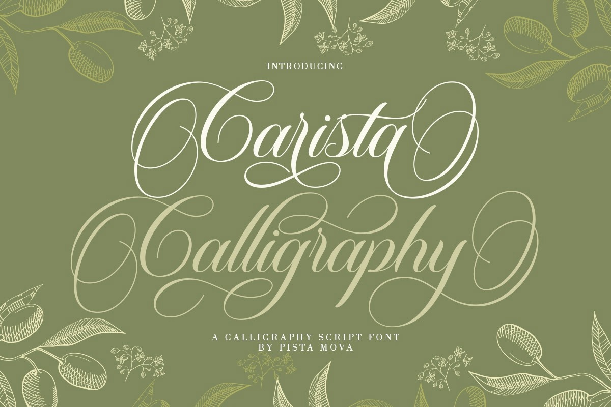 Beispiel einer Carista Calligraphy-Schriftart
