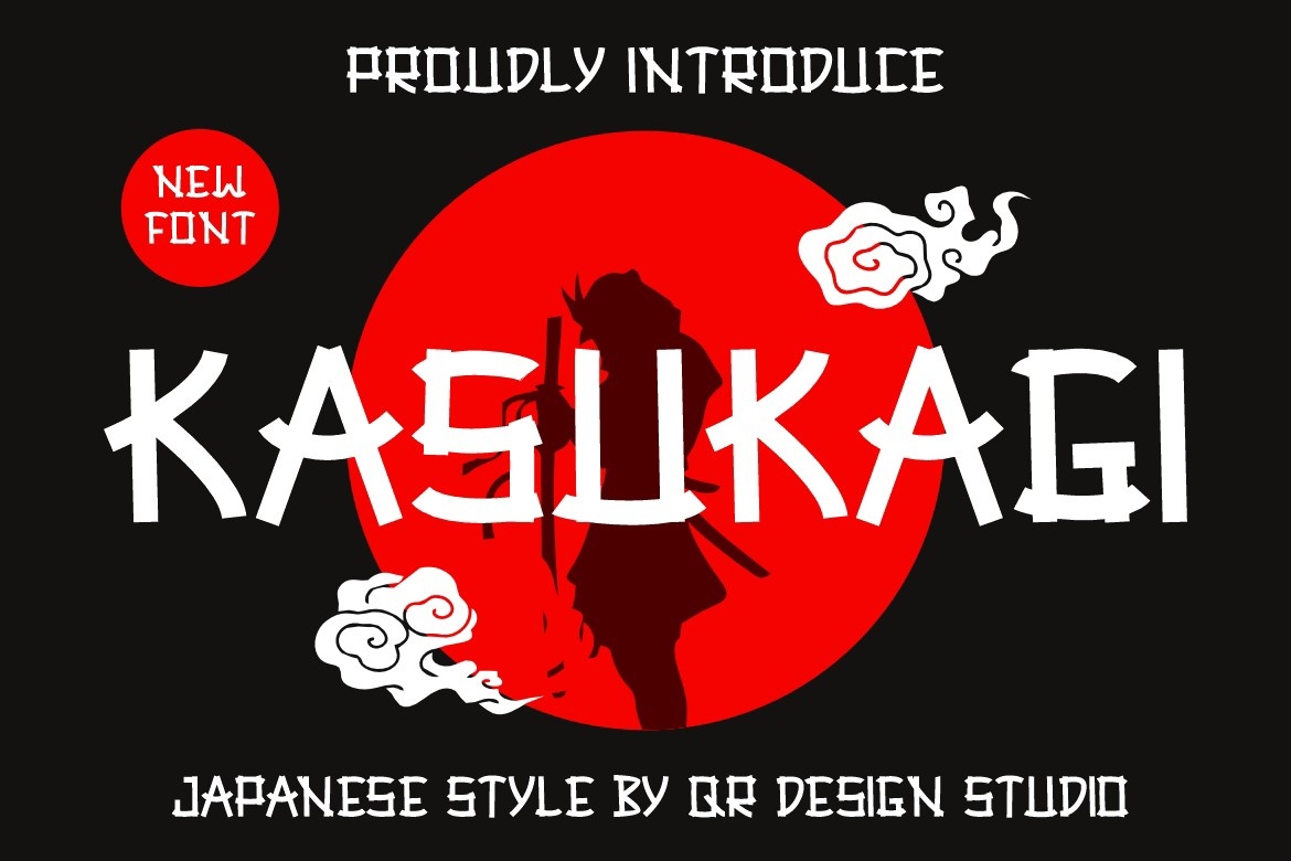 Beispiel einer Kasukagi Regular-Schriftart