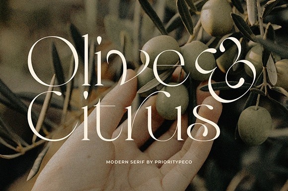 Beispiel einer Olive & Citrus-Schriftart