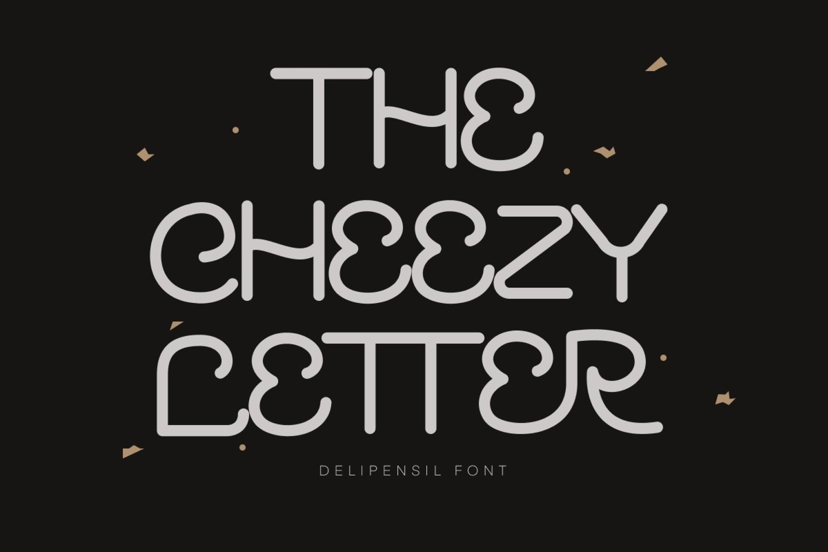 Beispiel einer The Cheezy Letter-Schriftart