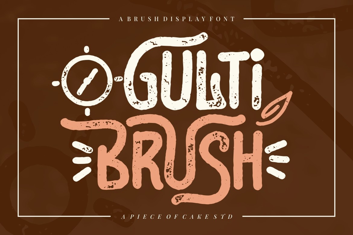 Beispiel einer Gulti Brush-Schriftart