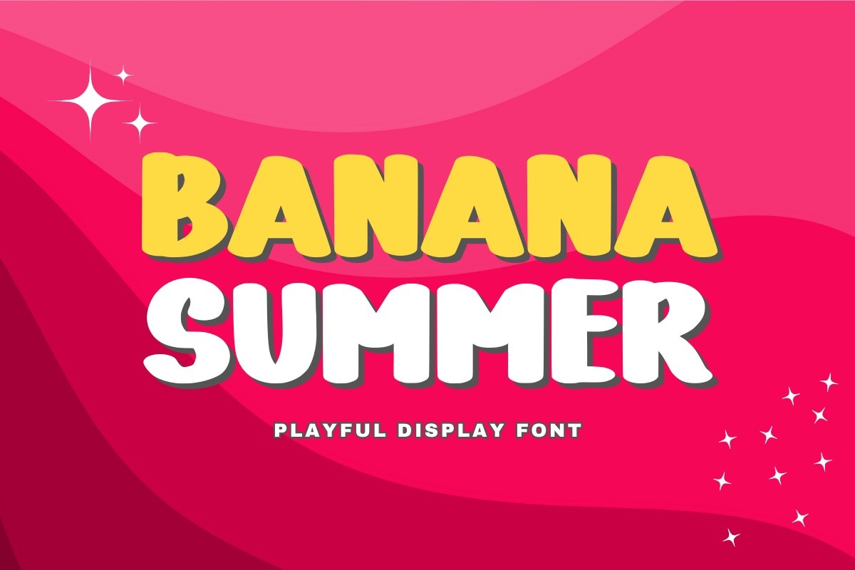 Beispiel einer Banana Summer-Schriftart