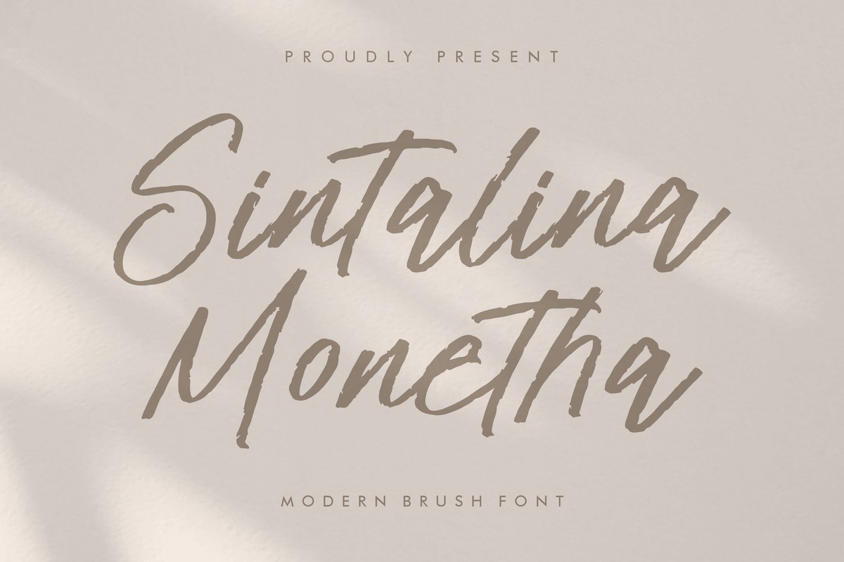 Beispiel einer Sintalina Monetha Regular-Schriftart