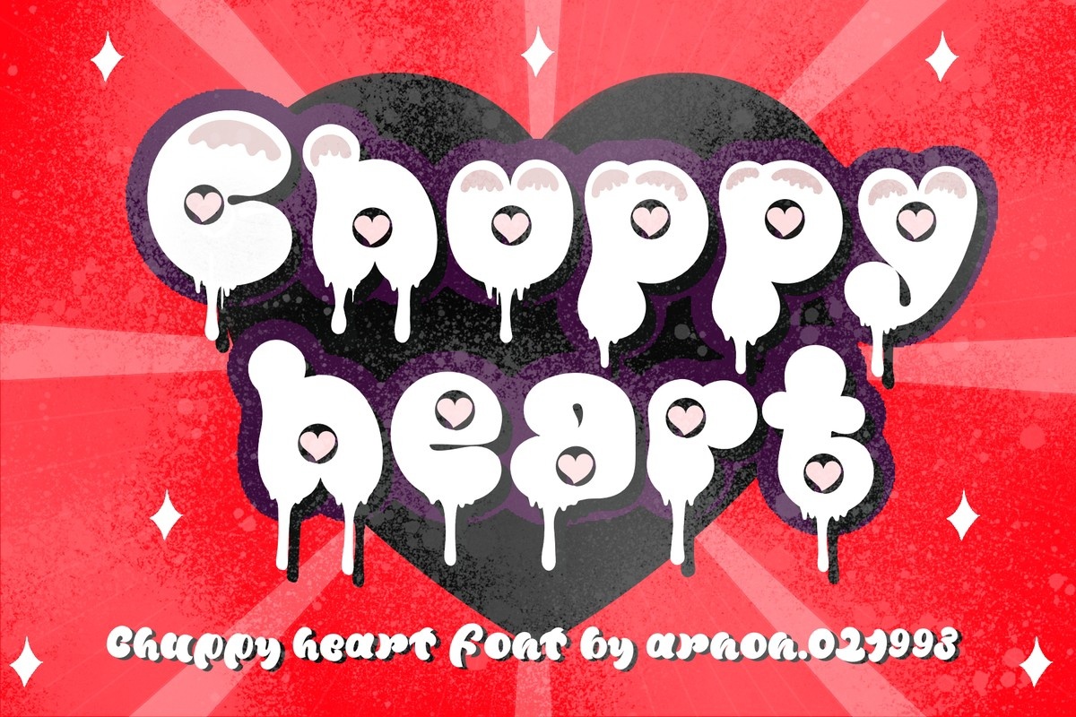 Beispiel einer Chuppy Heart Regular-Schriftart