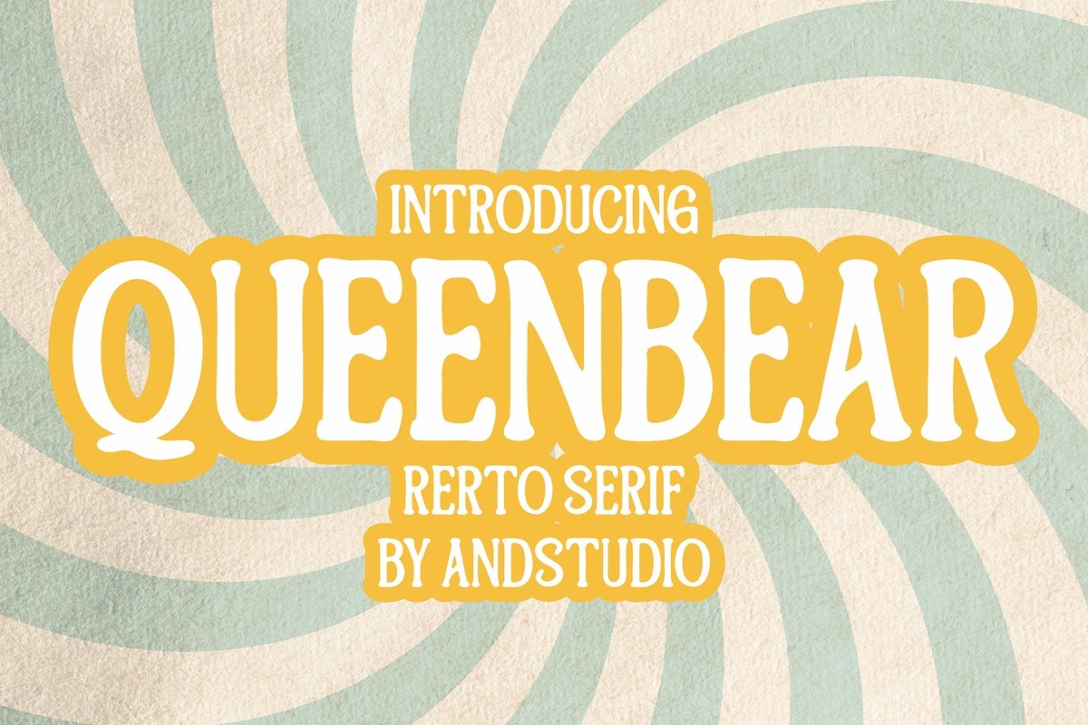 Beispiel einer Queenbear Regular-Schriftart