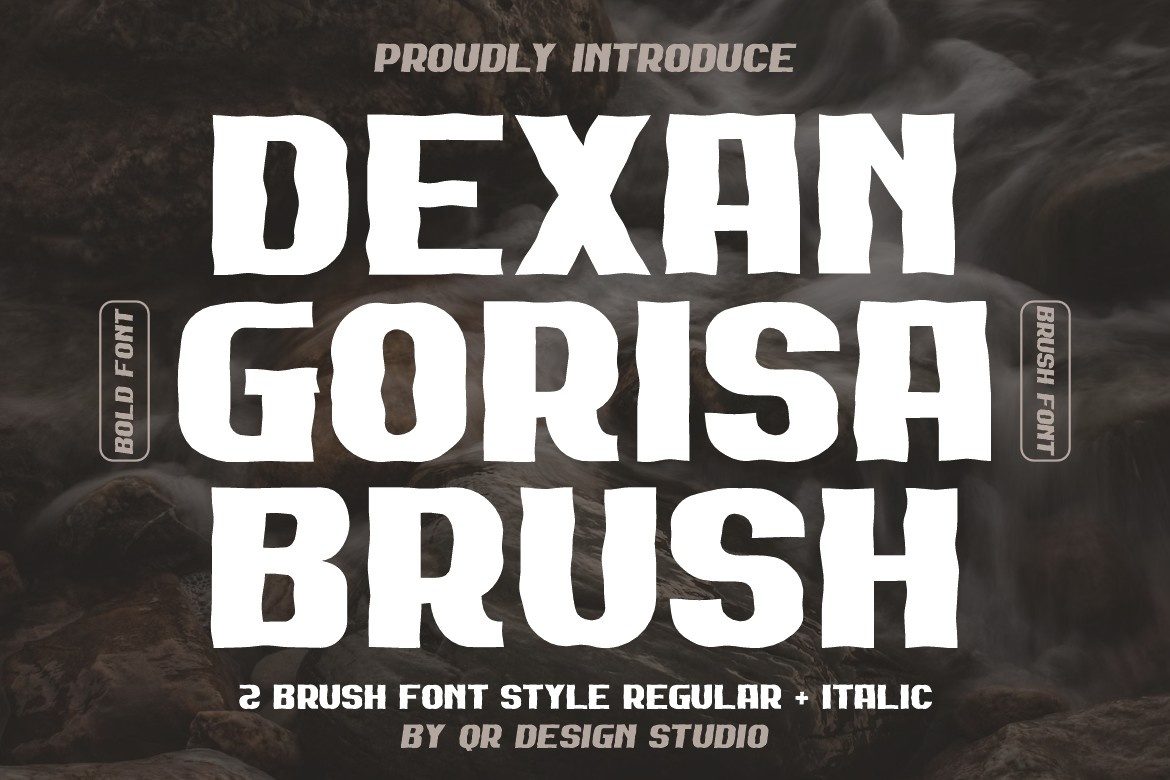 Beispiel einer Dexan Gorisa Brush-Schriftart