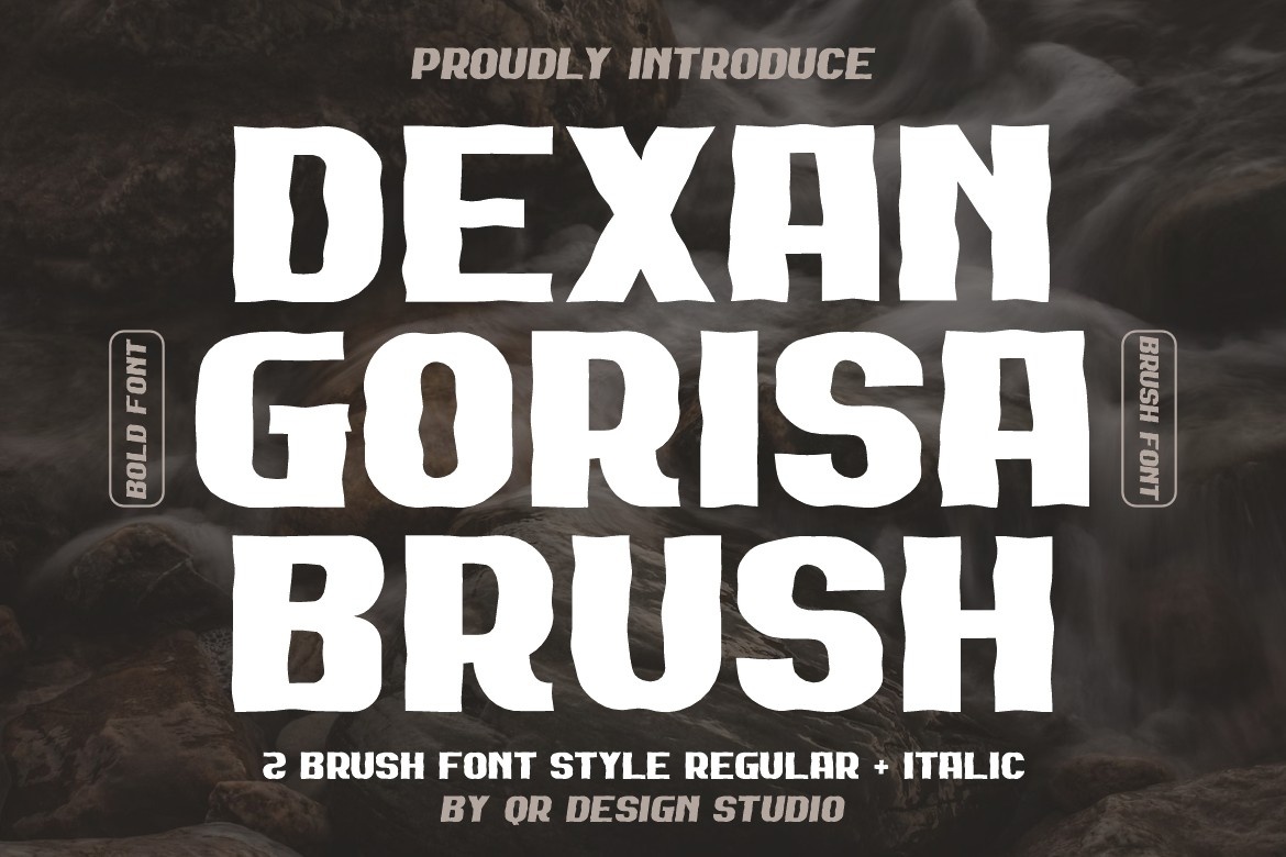 Beispiel einer Dexan Gorisa Brush Regular-Schriftart