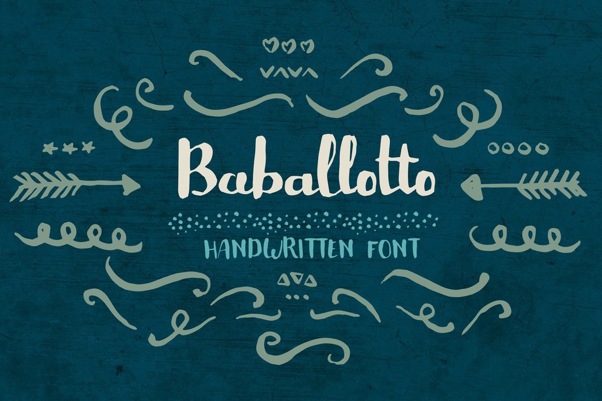 Beispiel einer Baballotto-Schriftart