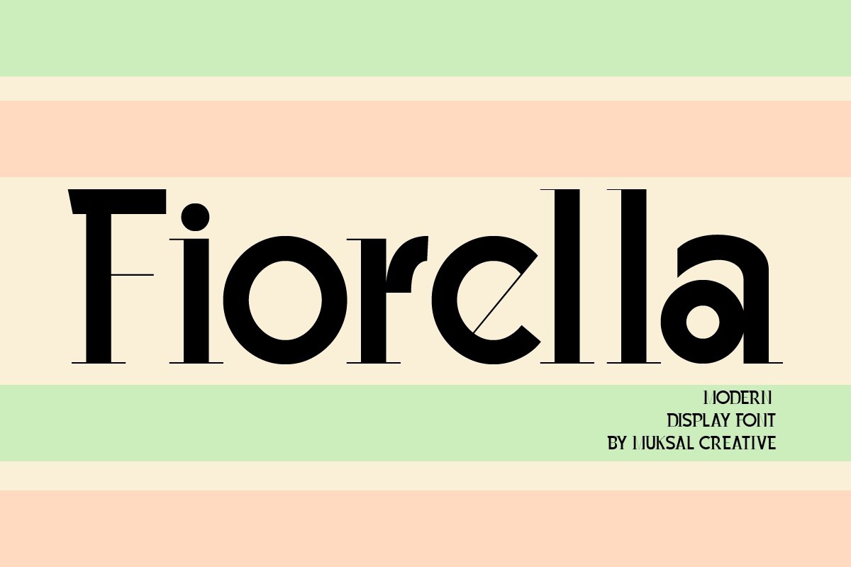 Beispiel einer Fiorella Regular-Schriftart