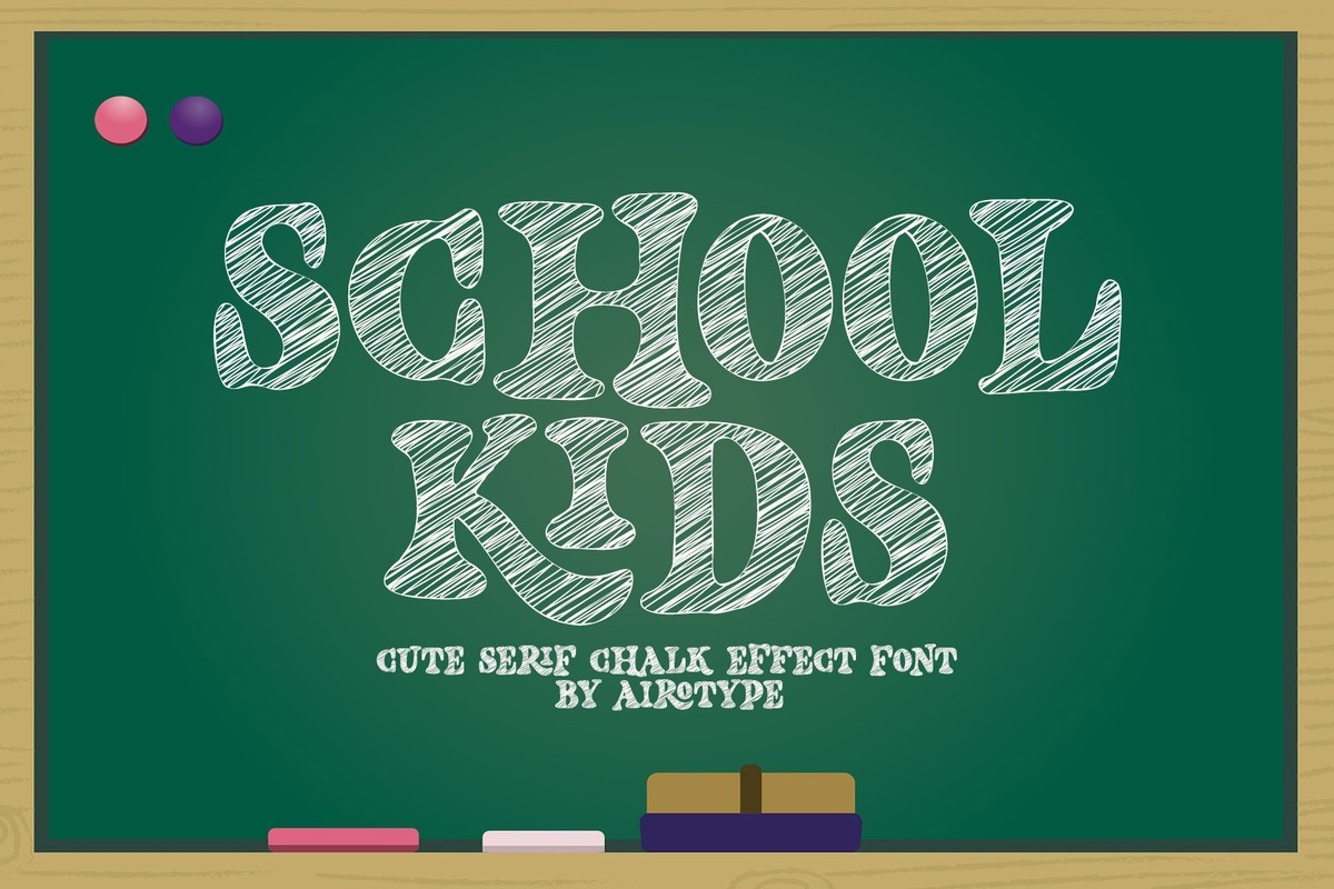 Beispiel einer School Kids Regular-Schriftart