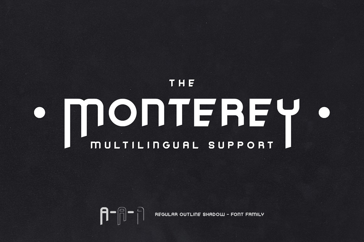 Beispiel einer The Monterey-Schriftart