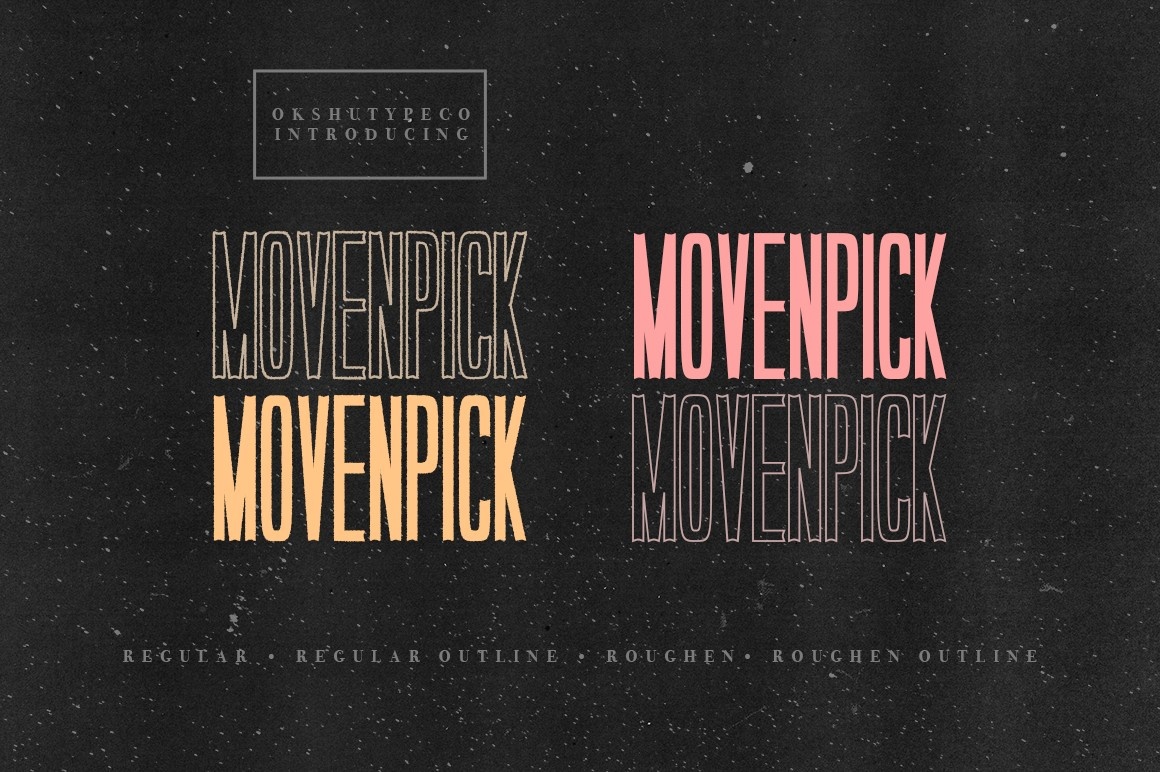 Beispiel einer Movenpick Regular-Schriftart