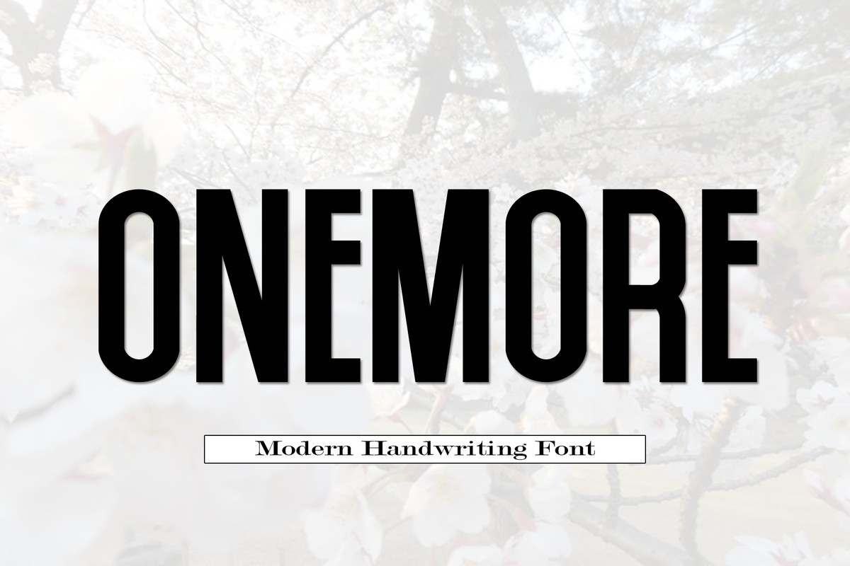 Beispiel einer Onemore-Schriftart