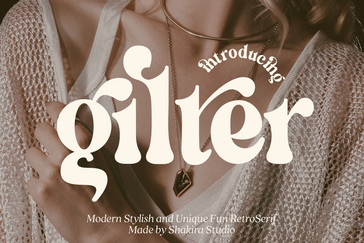 Beispiel einer Gilter Italic-Schriftart