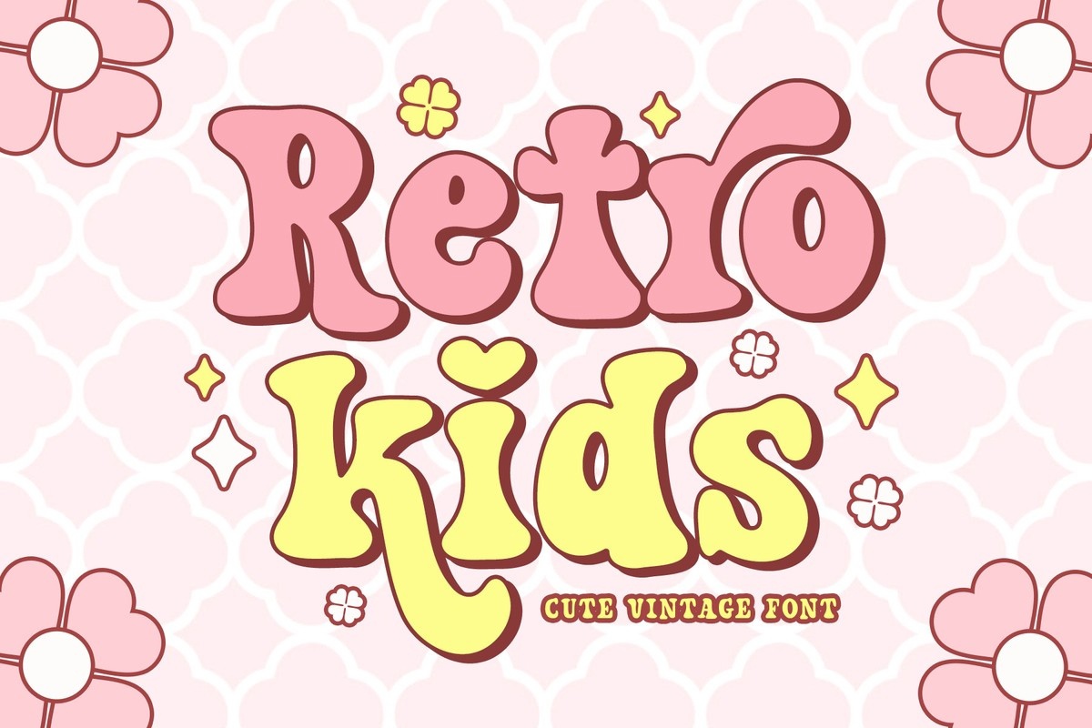 Beispiel einer Retro Kids Regular-Schriftart