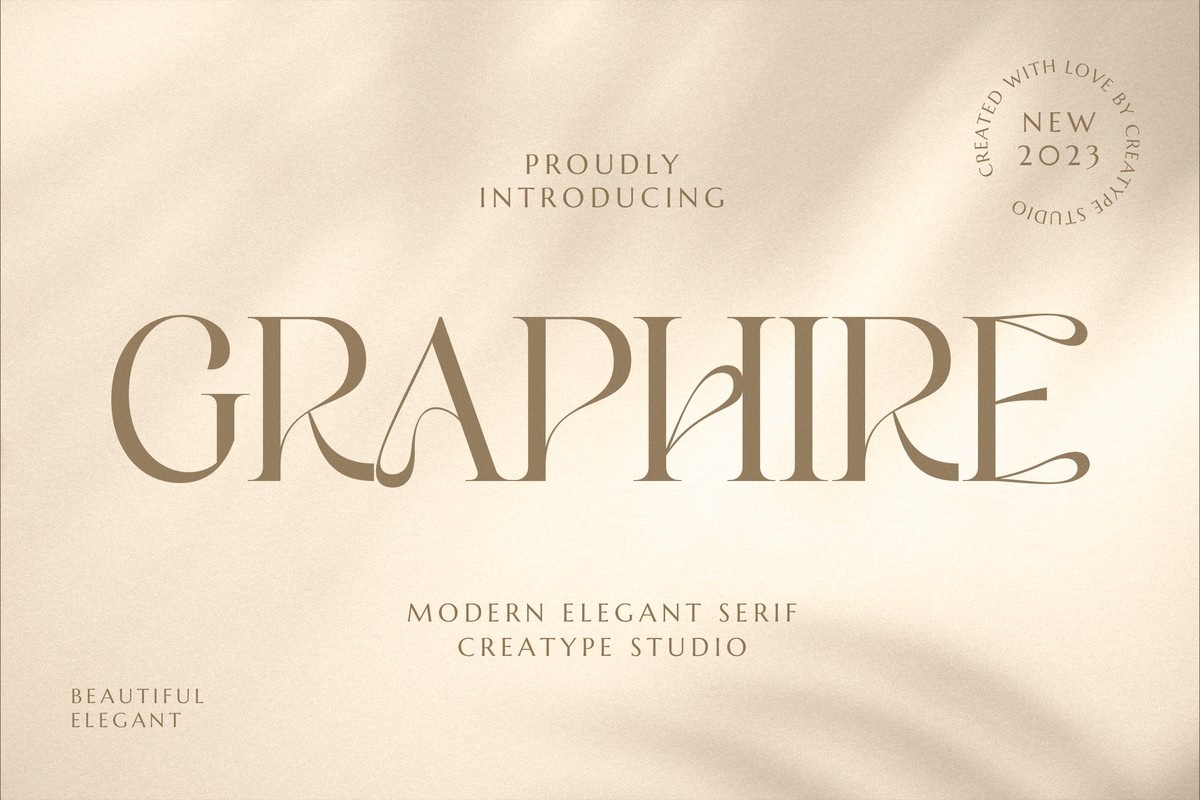 Beispiel einer Graphire Regular-Schriftart