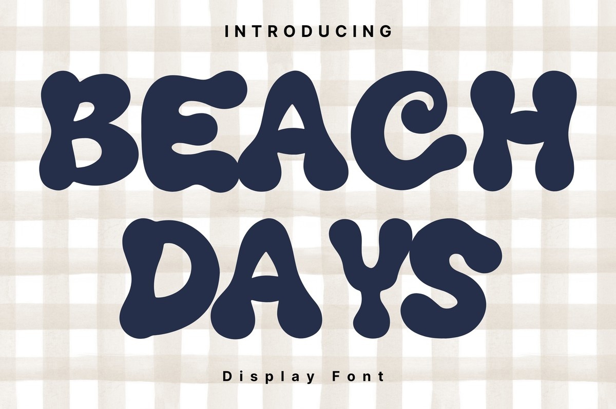 Beispiel einer Beach Days Regular-Schriftart