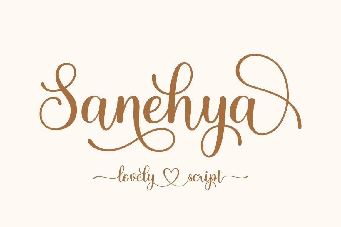 Beispiel einer Sanehya-Schriftart