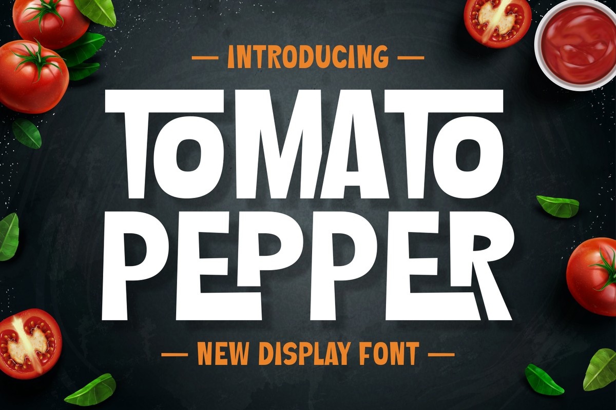 Beispiel einer Tomato Pepper-Schriftart