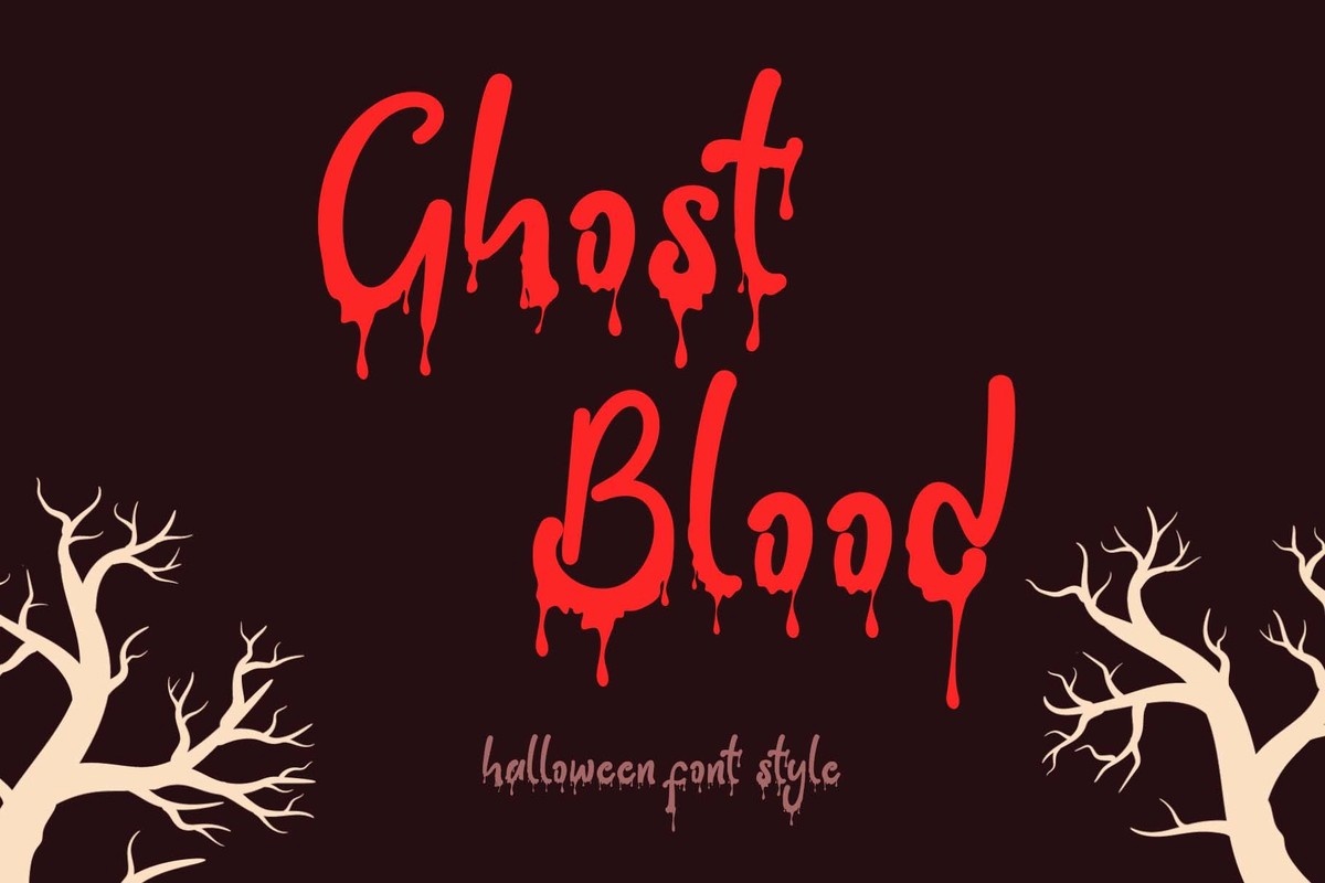 Beispiel einer Ghost Blood-Schriftart