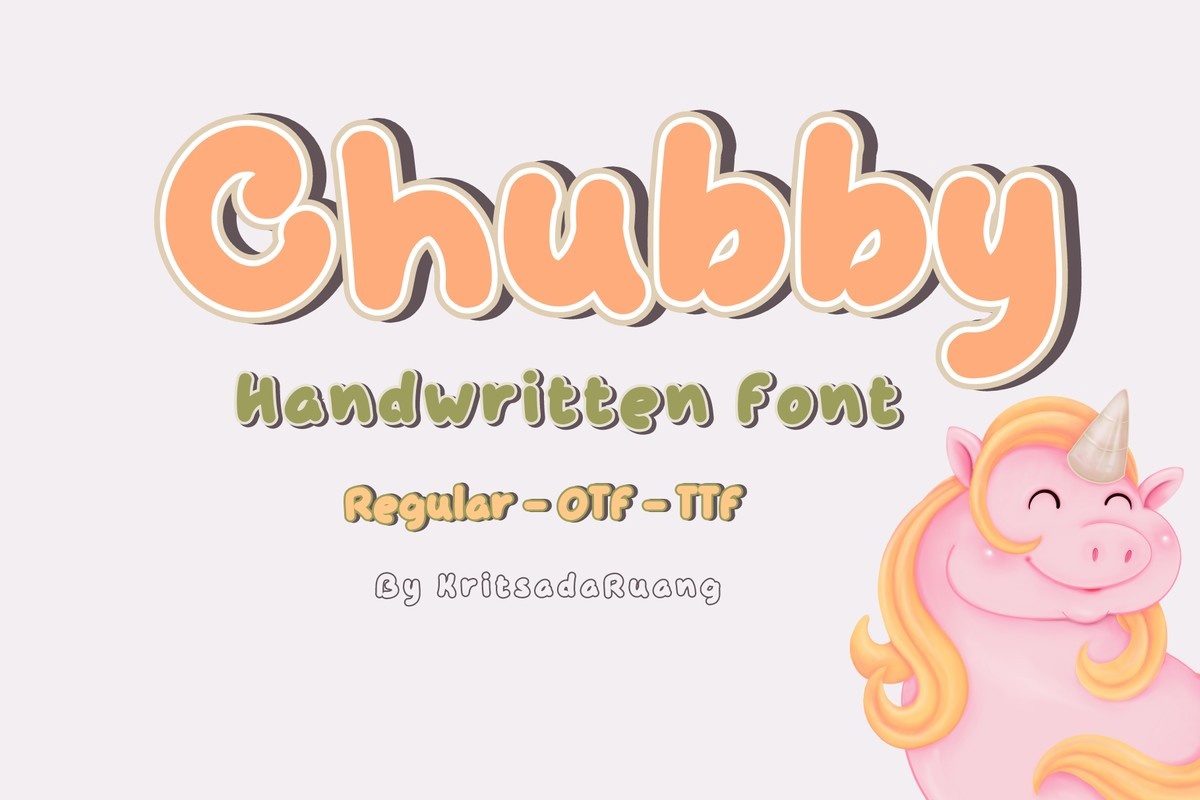 Beispiel einer Chubby Regular-Schriftart