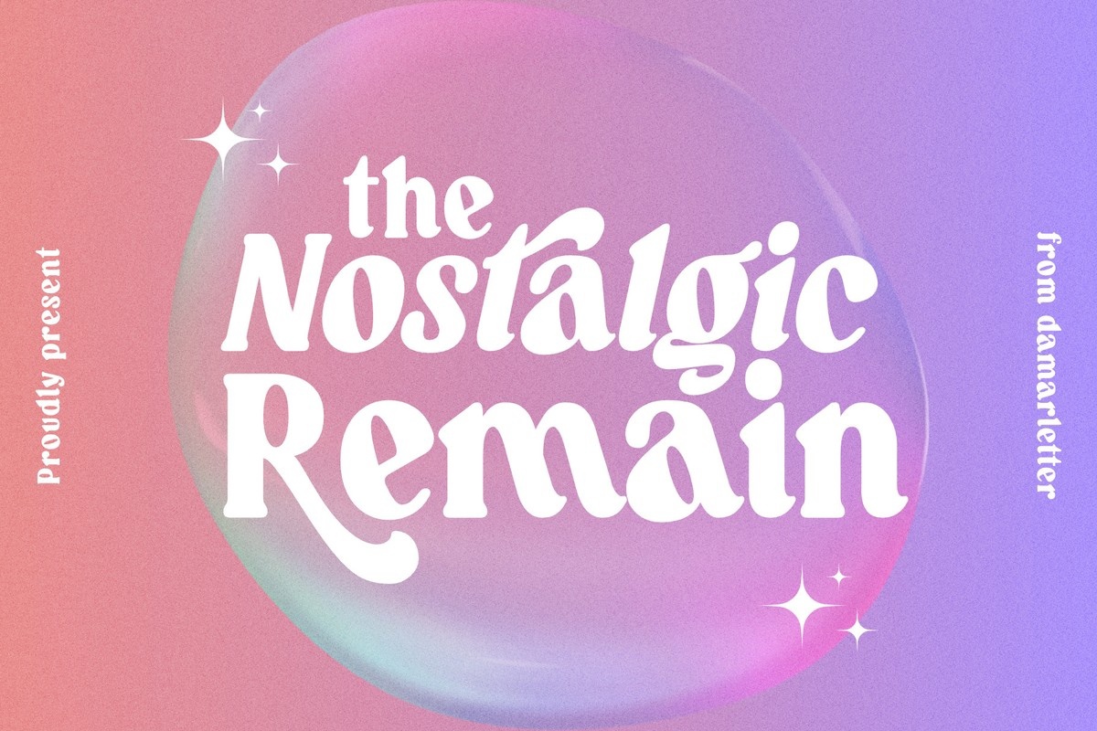 Beispiel einer The Nostalgic Remain Regular-Schriftart