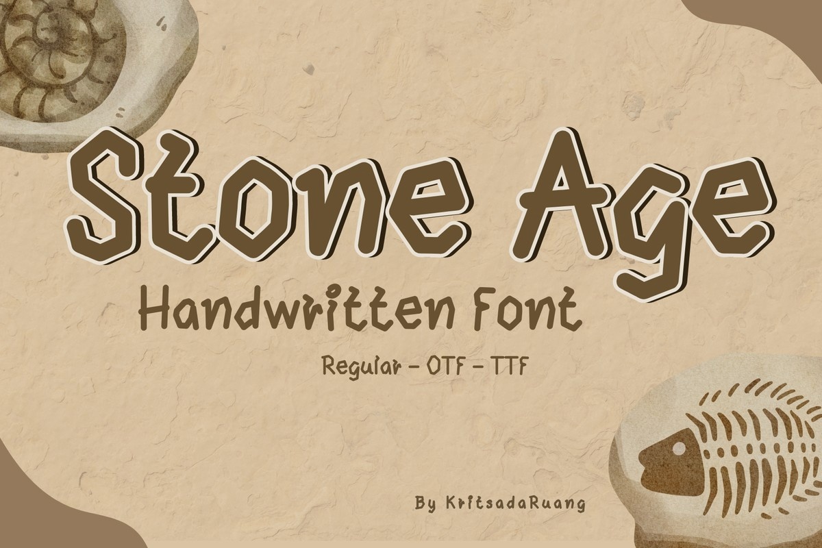 Beispiel einer Stone Age-Schriftart