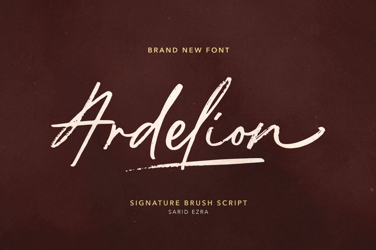 Beispiel einer Ardelion Regular-Schriftart