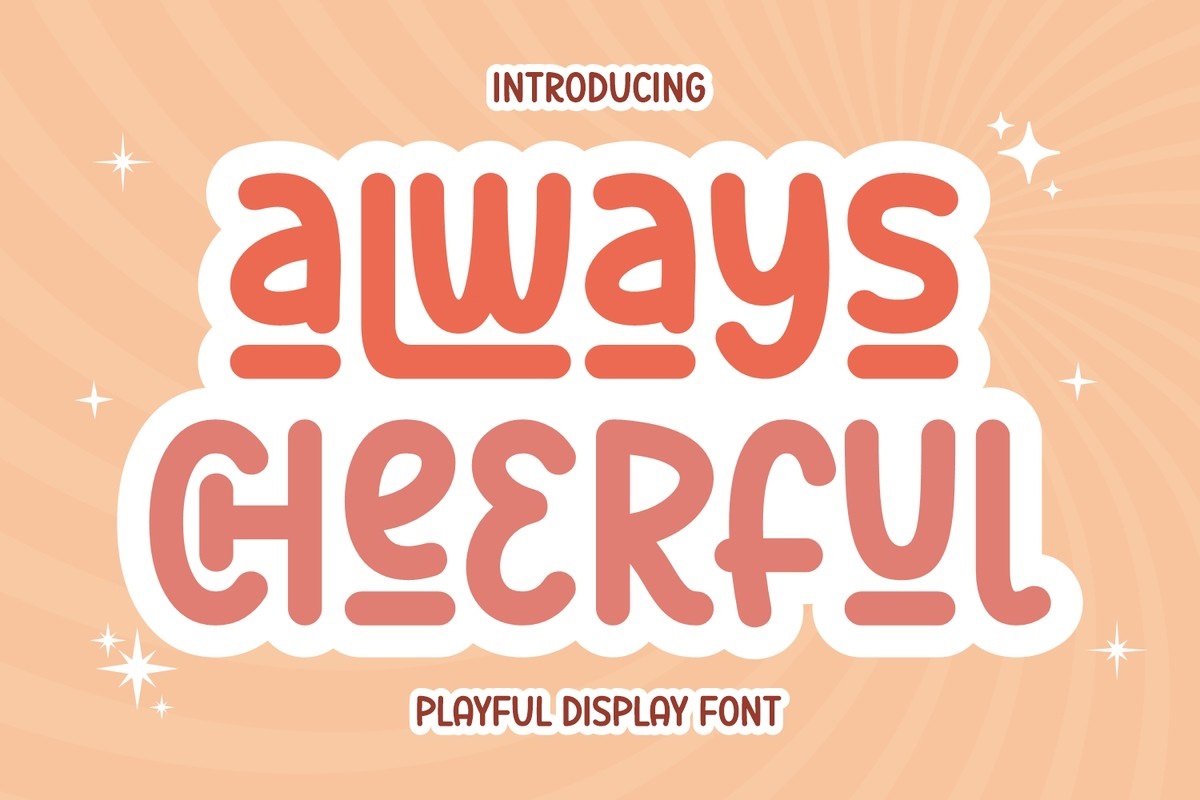 Beispiel einer Always Cheerful Regular-Schriftart