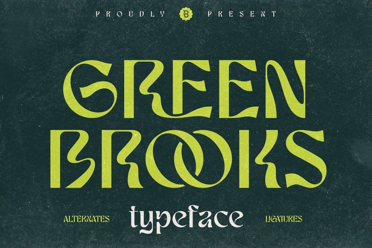Beispiel einer Green Brooks-Schriftart