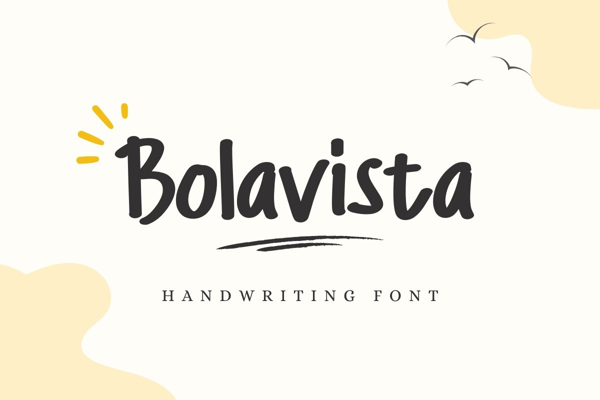 Beispiel einer Bolavista-Schriftart