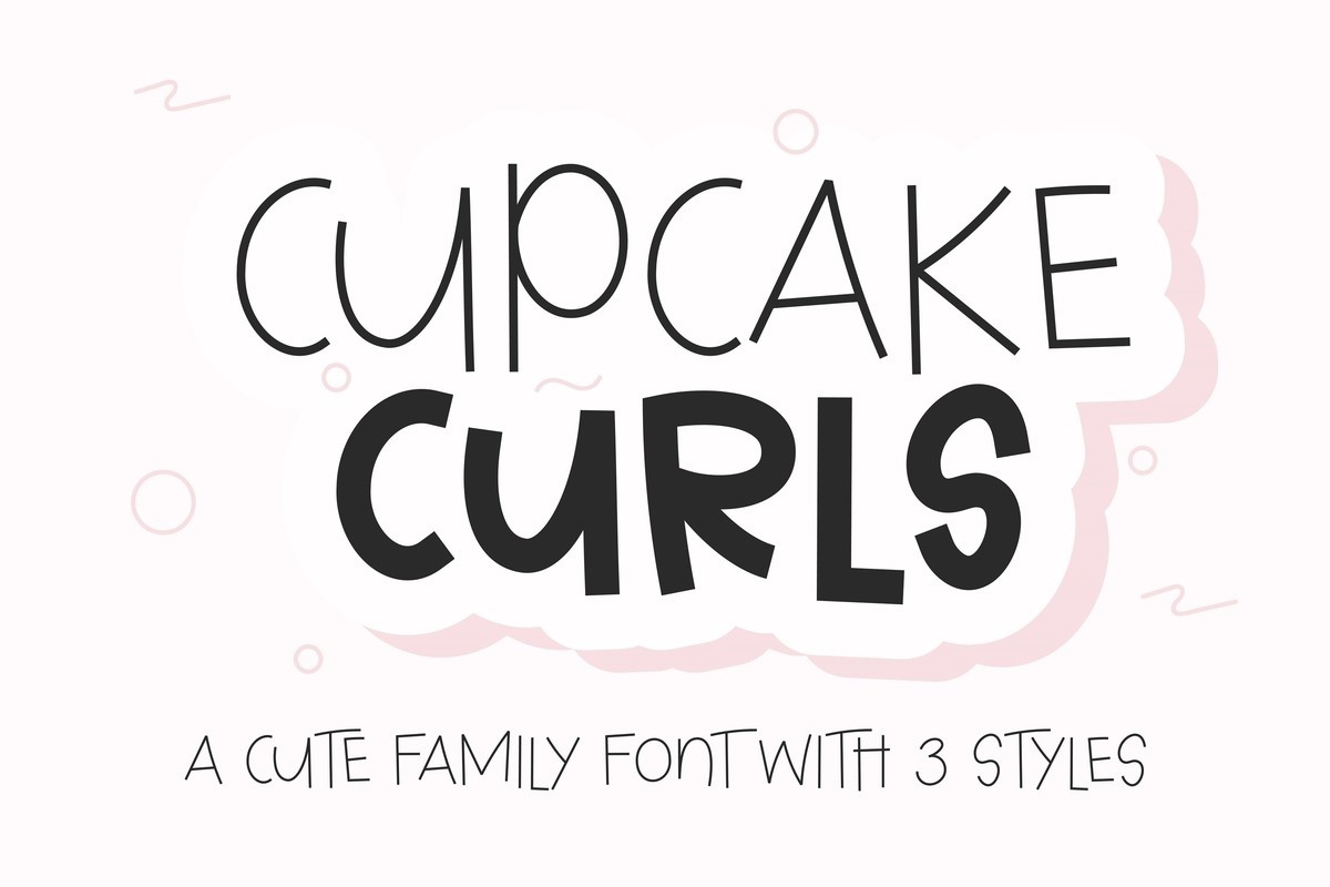 Beispiel einer Cupcake Curls Bold-Schriftart