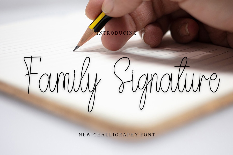 Beispiel einer Family Signature Regular-Schriftart